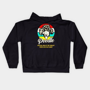 Funny Poodle Dog Vintage Retro Kids Hoodie